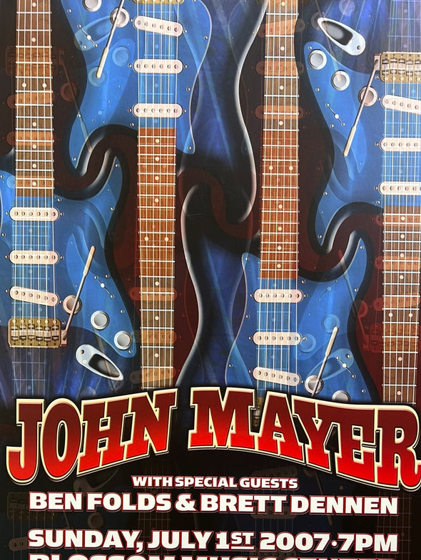 John Mayer - 2007 poster Cuyahoga Falls, Ohio Blossom Music Center