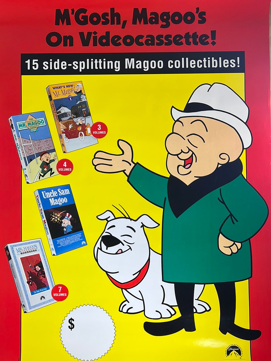 Mr Magoo 1990 Vintage Movie Promo Poster 27x40 Sold Out Posters mr-magoo-1990-vintage-movie-promo-poster-27x40-sold-out-posters