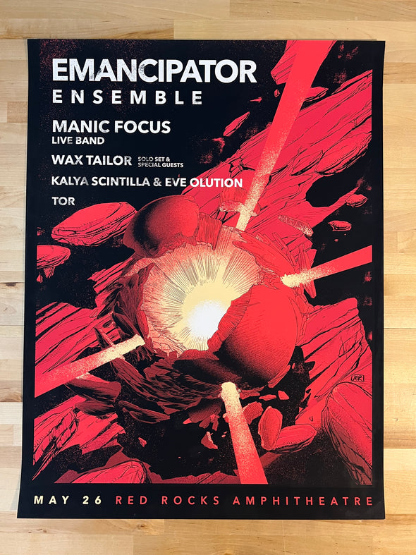 Emancipator - 2018 Juan Esteban Poster Morrison, CO Red Rocks Amphitheatre