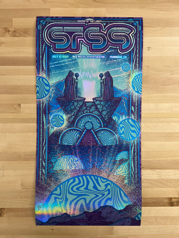 STS9 - 2023 Kory McGeehan poster Morrison, CO 7/21 Red Rocks Amphitheatre FOIL