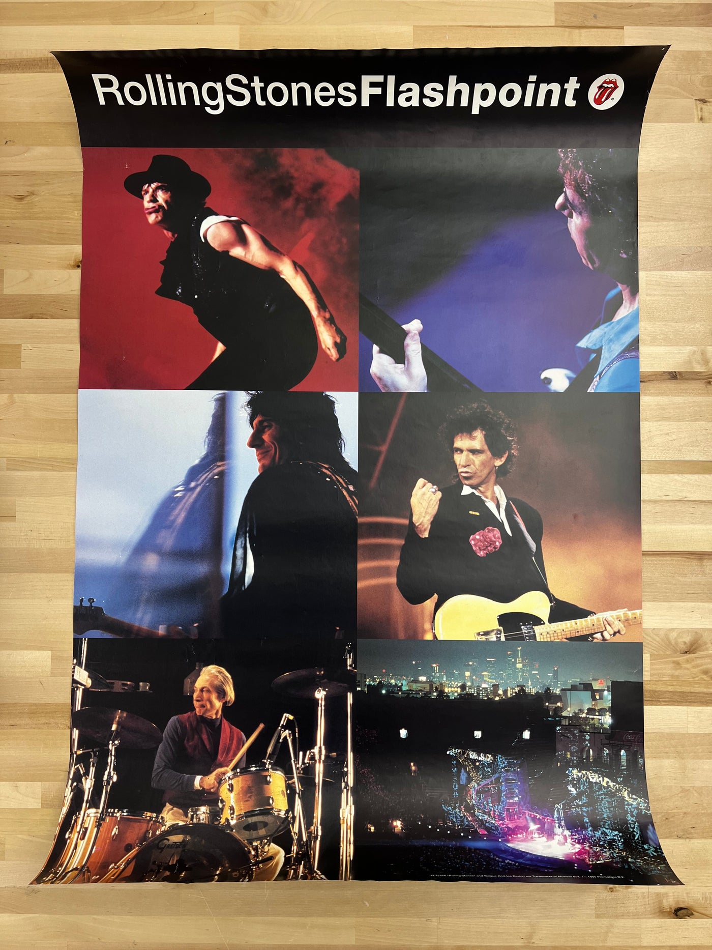 Rolling Stones - 1991 promo poster original vintage Flashpoint