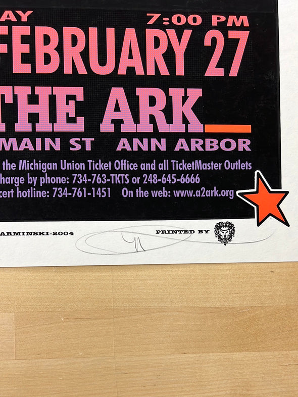 John Prine & Maura O' Connell - 2000 Mark Arminski Poster Ann Arbor, MI A Benefit for The Ark