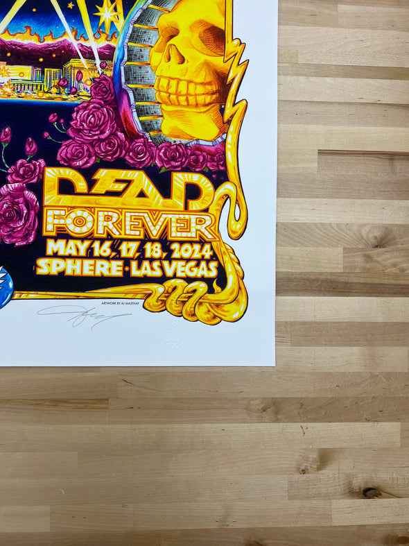 Dead & Company - 2024 AJ Masthay poster Las Vegas, Nevada Sphere