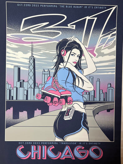 311 - 2022 Bryan Zellner poster Chicago, IL House Of Blues