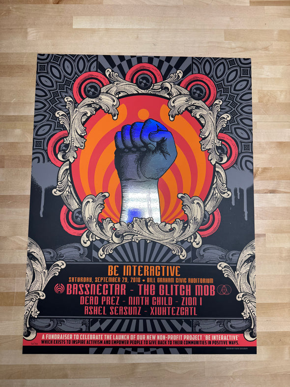 Be Interactive - 2018  poster Bassnectar Bill Graham Civic Auditorium