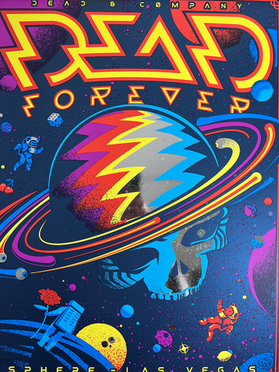 Dead & Company - 2024 Dan Stiles poster Las Vegas, Nevada Sphere GALAXY FOIL Edition