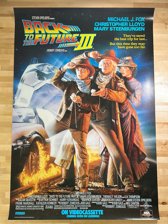 Back To The Future III - 1990 movie poster original vintage