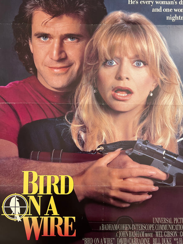 Bird On A Wire - 1990 video promo movie poster original 27x39