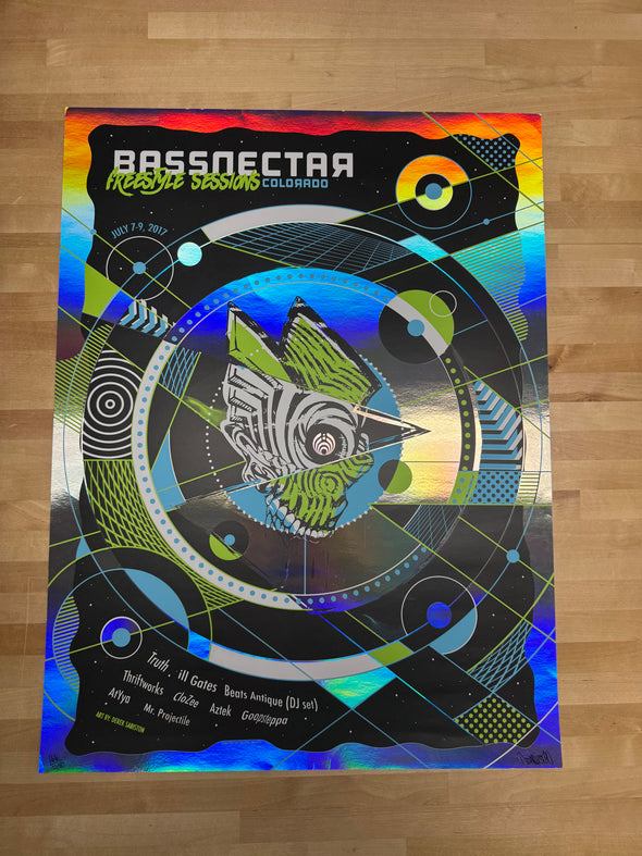 Bassnectar - 2017 Derek Sabiston poster Colorado Freestyle Sessions FOIL