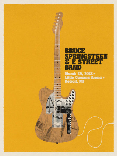 Bruce Springsteen - 2023 Matt Needle poster Detroit, MI