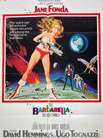 Barbarella Jane Fonda - 1967/1968 movie poster original vintage 27x41