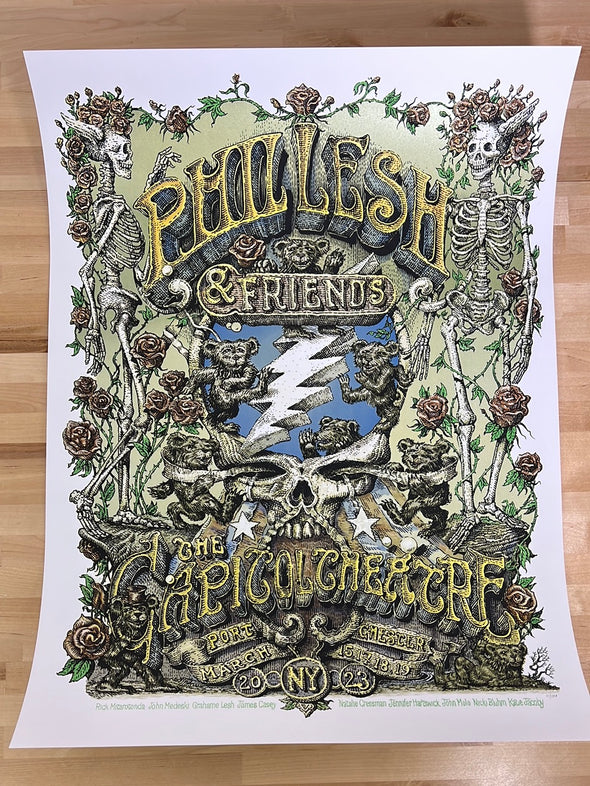 Phil Lesh & Friends - 2023 David Welker poster Port Chester, NY Capitol Theatre