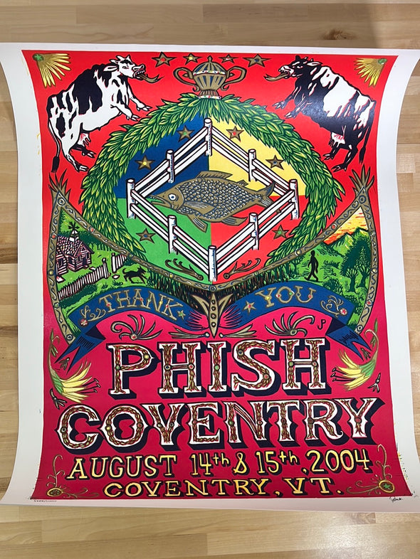 Phish - 2004 Jim Pollock poster Coventry Festival, VT S/N