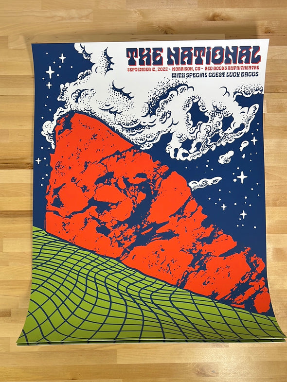 The National - 2022 The Half and Half poster Red Rocks Morrison, CO