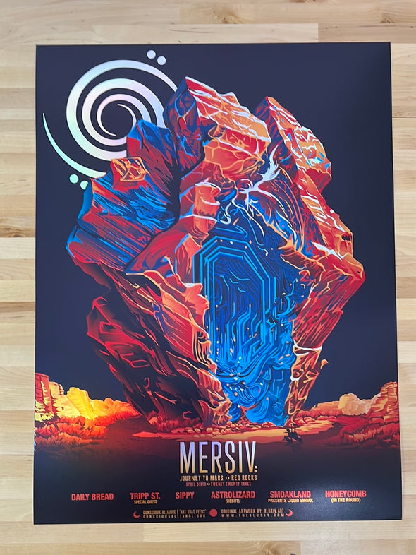 Mersiv - 2023 XLUSIV poster Red Rocks Morrison, CO