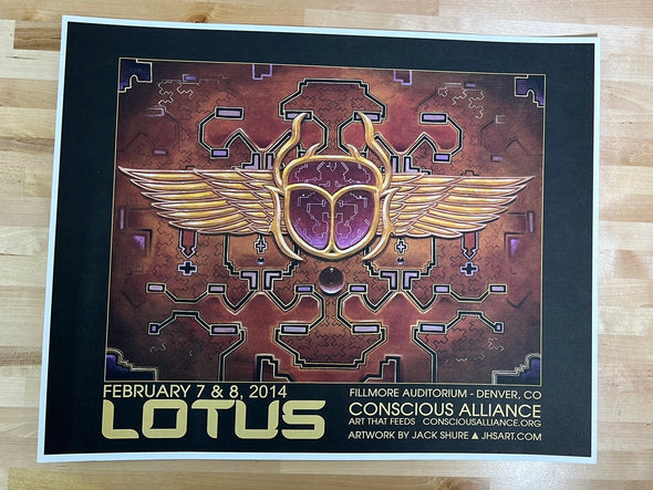 Lotus - 2014 Jack Shure poster The Fillmore Denver, CO