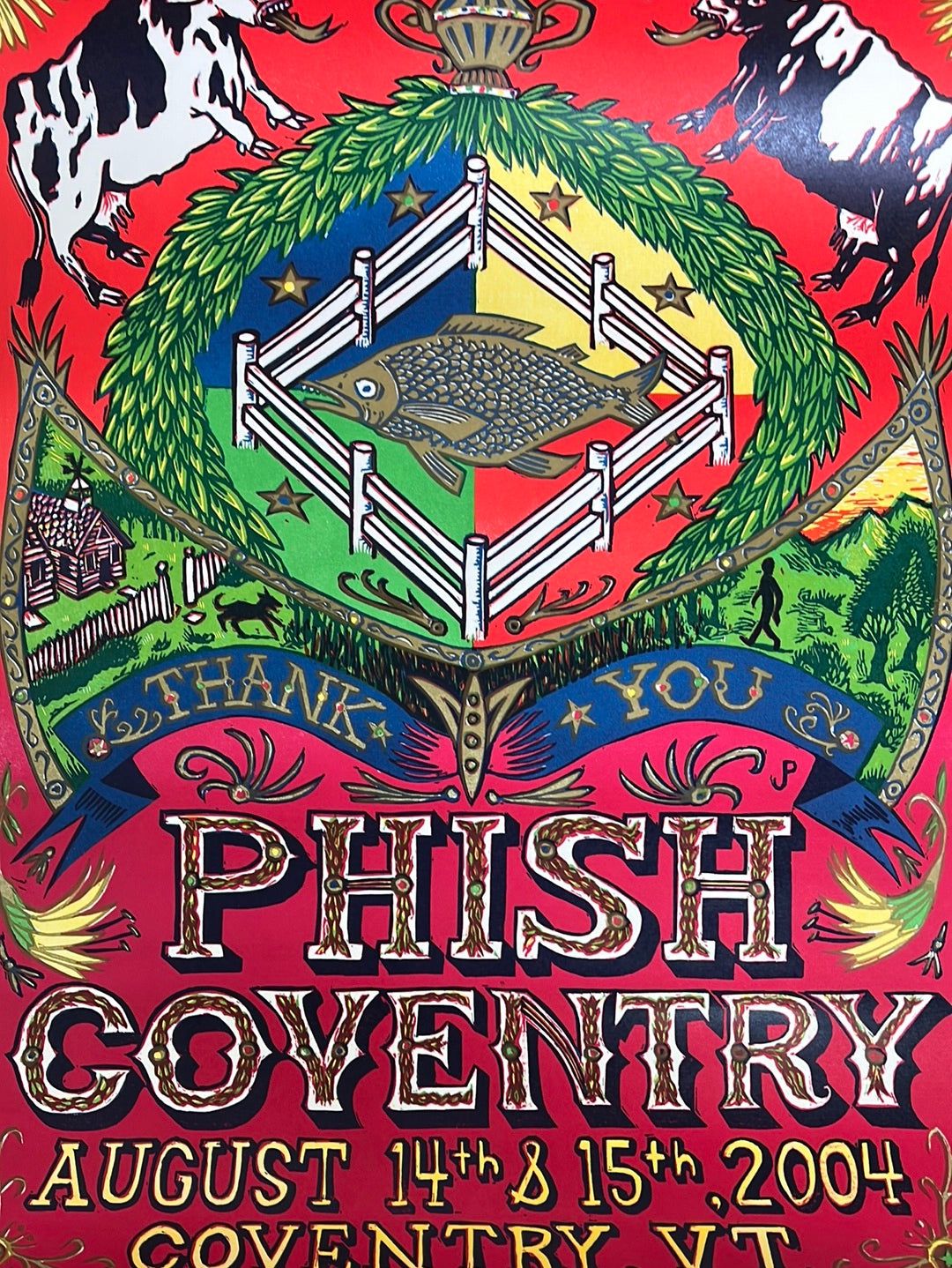 PHISH COVENTRY 2004 ポスター 限定10188/11000 Phish - 2004 Jim Pollock poster Coventry Festival, VT S/N