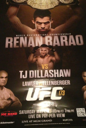 UFC 173 - 2014 poster Renan Barao vs TJ Dillshaw Lawler vs. Ellenberger print MGM