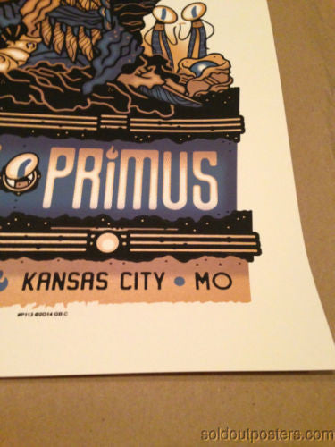 Queens of The Stone Age - 2014 Guy Burwell poster print Primus Kansas City MO