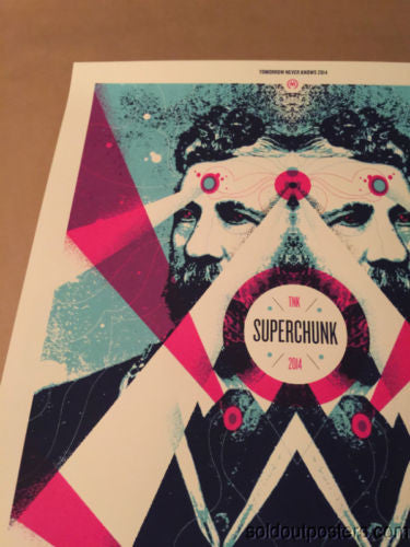 Superchunk - 1/18/2014 Delicious Design poster print Chicago, IL Metro