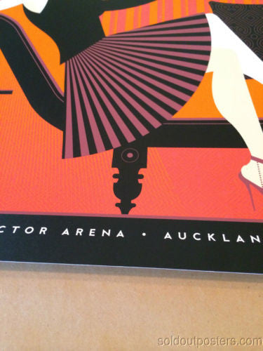 Arctic Monkeys - 2014 Tom Whalen Poster Auckland, NZ Vector Arena
