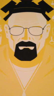 BREAKING BAD - Ty Mattson poster print Heisenberg HAZMAT YELLOW AMC 18x24