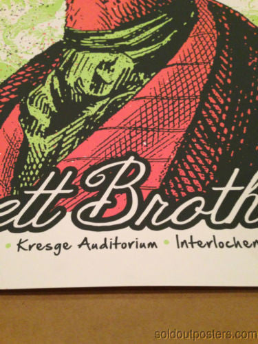 The Avett Brothers - 2013 Mathias Valdez poster print Interlochen, MI S/N