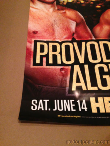 Provodnikov vs. Algieri 2014 poster print HBO Boxing after dark 6/14/2014