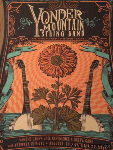 Yonder Mountain String Band - 2014 Status Serigraph Poster Augusta GA Jessye Nor