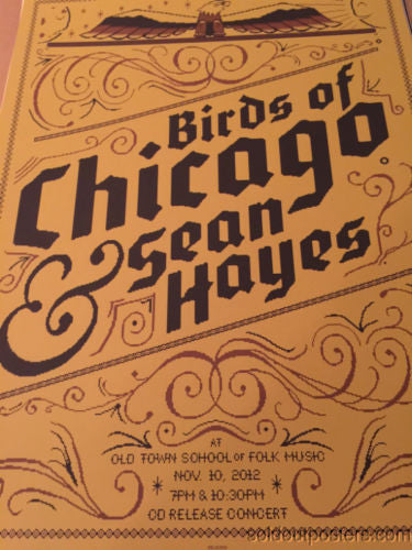 Birds of Chicago Sean Hayes - Delicious Design poster print Chicago, IL folk