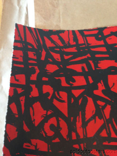 Flag (Red) - 2013 Saber poster print hand finished signed #d graffiti street art