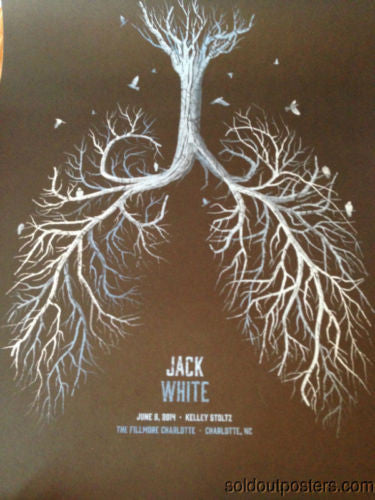 Jack White - 2014 DKNG poster print 1st edition The Fillmore, Charlotte, NC