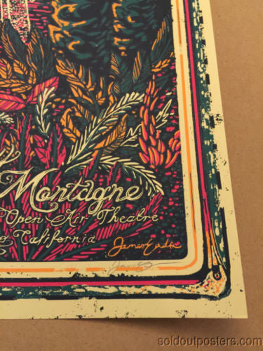 Ray LaMontagne - 2014 James Eads poster print Open Air Theater San Diego