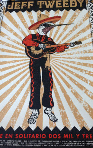 Jeff Tweedy - Nate Duval poster print AP metallic gold Signed and numbered