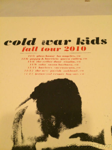 Cold War Kids - 2010 Third Alert Designs poster print California Signed and #'d