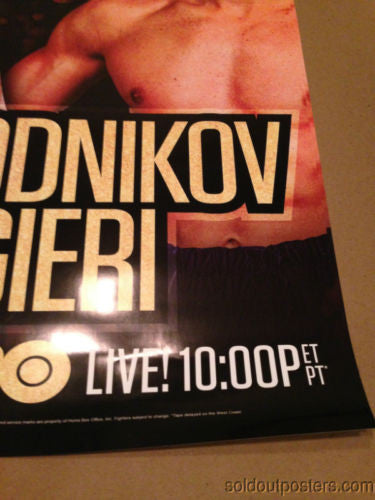 Provodnikov vs. Algieri 2014 poster print HBO Boxing after dark 6/14/2014