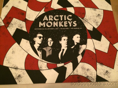 Arctic Monkeys - 2013 Third Alert Designs poster print Wiltern Los Angeles, CA