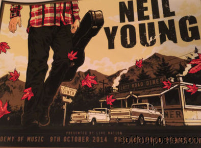 Neil Young - 10/9/2014 Blair Sayer poster print Academy of Music Philadelphia