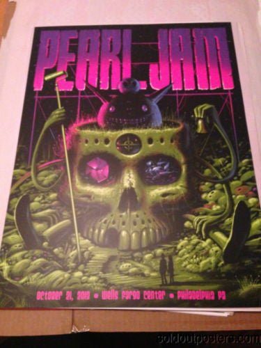 Pearl Jam - 2013 Jeff Soto poster print Philadelphia, PA 1st edition show
