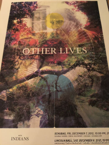 Other Lives with Indians  - Delicious Design poster print Chicago, IL Schubas