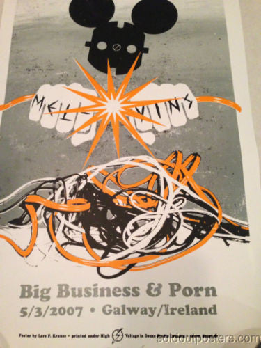 Big business & Porn/Melvins - Lars P Krause poster print Galway Ireland 5/3/2007