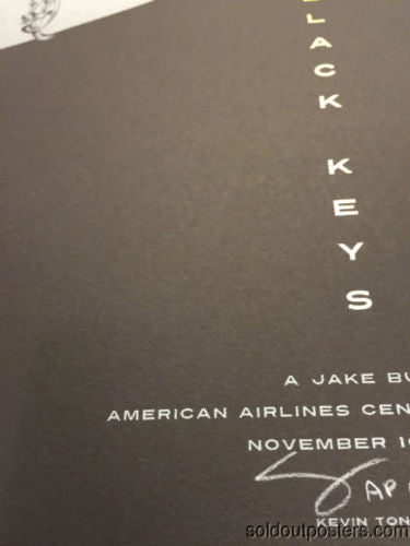 The Black Keys 11/16/2014 Kevin Tong poster print Dallas, TX American Airlines