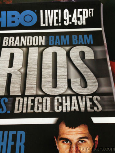 Brandon Bam Bam Rios vs. Diego Chaves HBO Boxing fight poster print Kovalev