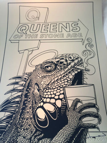 Queens of the Stone Age - 2014 Justin Hampton poster print QOTSA Portland, GOLD
