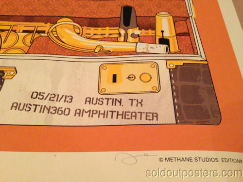 Dave Matthews Band - 2013 Methane poster print X/660 S/N Austin, TX DMB