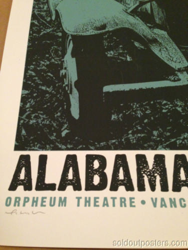 Alabama Shakes - 2013 Last Leaf poster print Vancouver BC, Orpheum Theatre