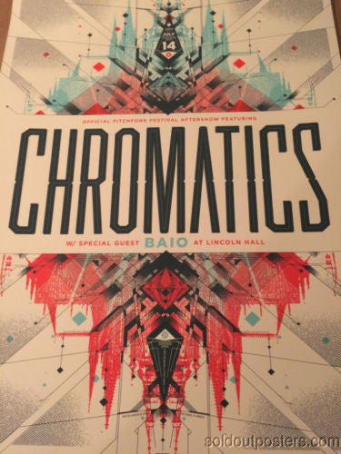 Chromatics  - Delicious Design poster print Chicago, IL Lincoln Hall Pitchfork