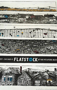 Flatstock - 2014 poster print for Pitchfork Music Festival in Union Park Chicago