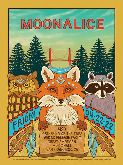 Moonalice - 2022 Wendy Wright poster San Francisco, CA M1275