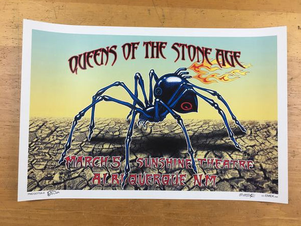 Queens of the Stone Age - 2003 EMEK Poster Albuquerque, NM Sunshine Theatre